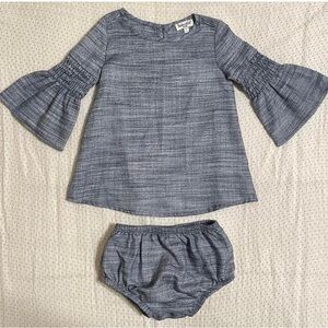 Splendid baby girl dress & bloomers - size 6-12m